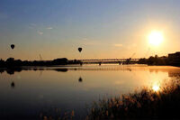 Hot air ballooning over Clarence River Grafton NSW